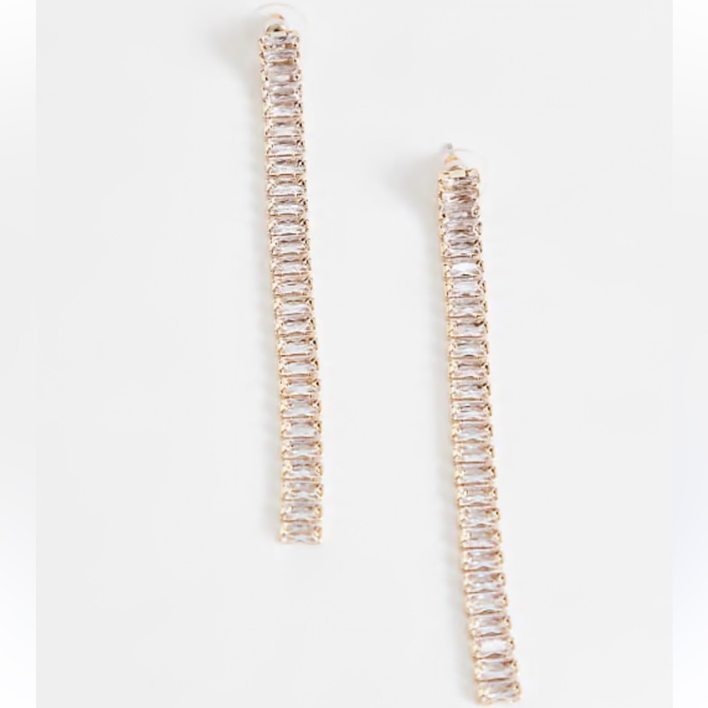 NWT LOFT Modern tennis earrings - Picture 3 of 5